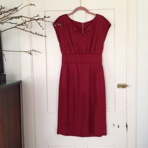 Dolce & Gabbana cranberry linen dress